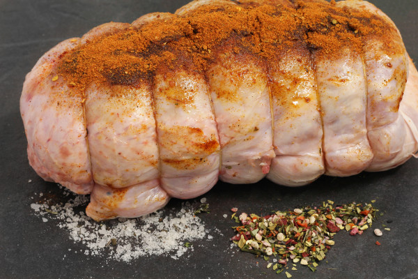 Whole Boneless Chicken Stuffed with Cajun Seasoning